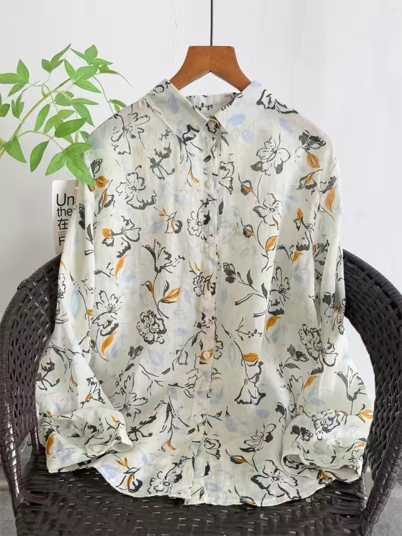 Summer Clothing For Japan - Chemises vintage 2026 100 % ramie