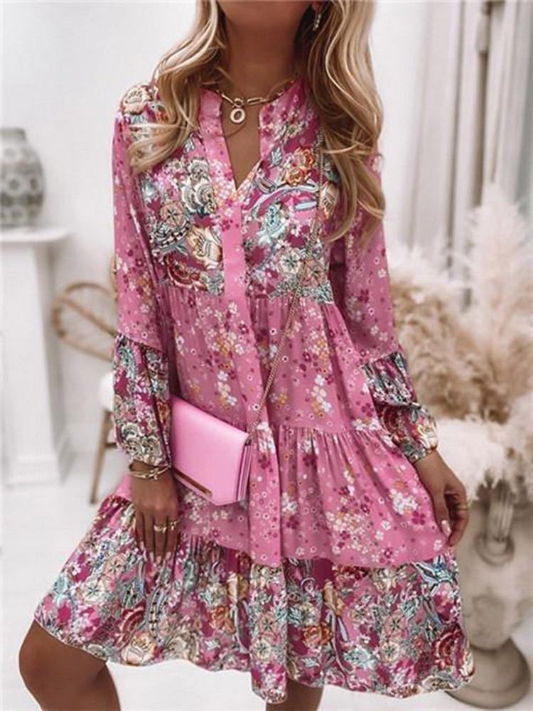 Summer Clothing Zara - Robe décontractée à imprimé Floral pour
