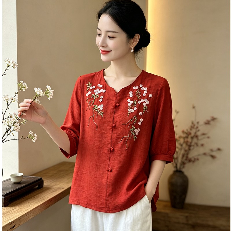 Summer Days Clothing - Nouvelle Blouse Décontractée Vintage à Manches