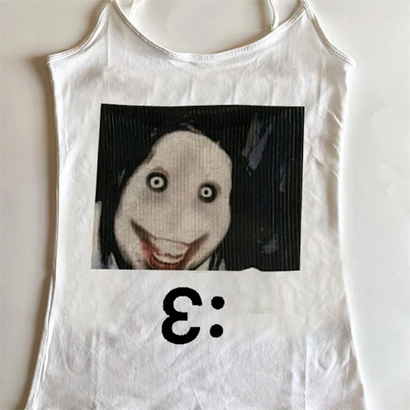 Summer Clothing Zara - Goth Laugh Out Loud Anime imprimé