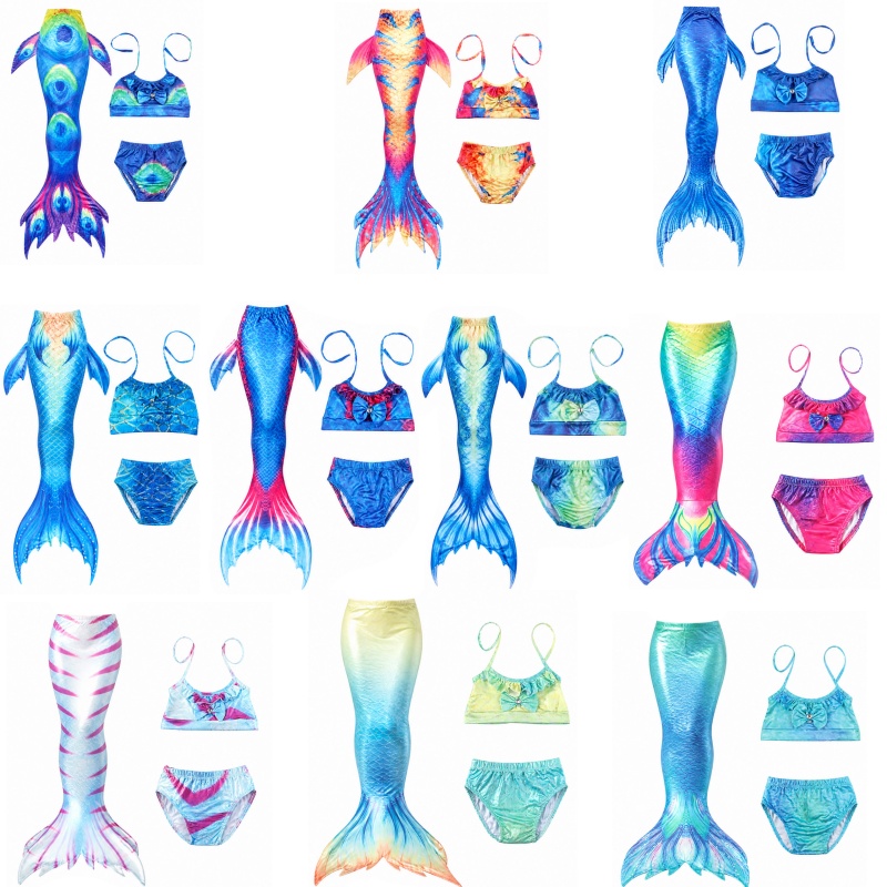 Summer Clothing Cheap - Maillot de bain sirène trois pièces