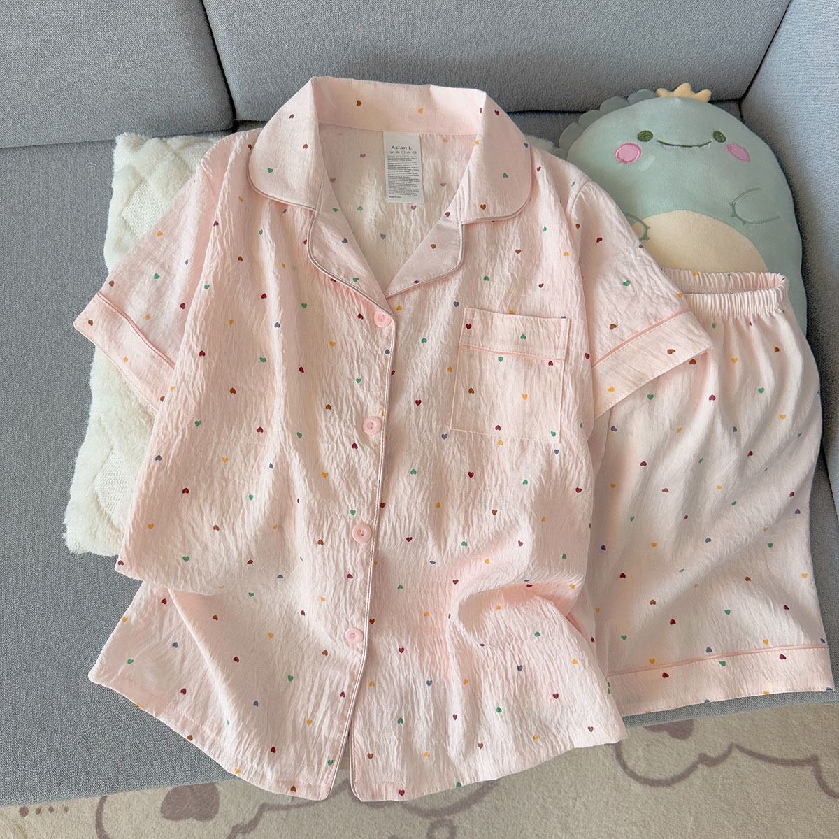 Summer Clothing Cheap - Ensemble pyjama en coton imprimé à