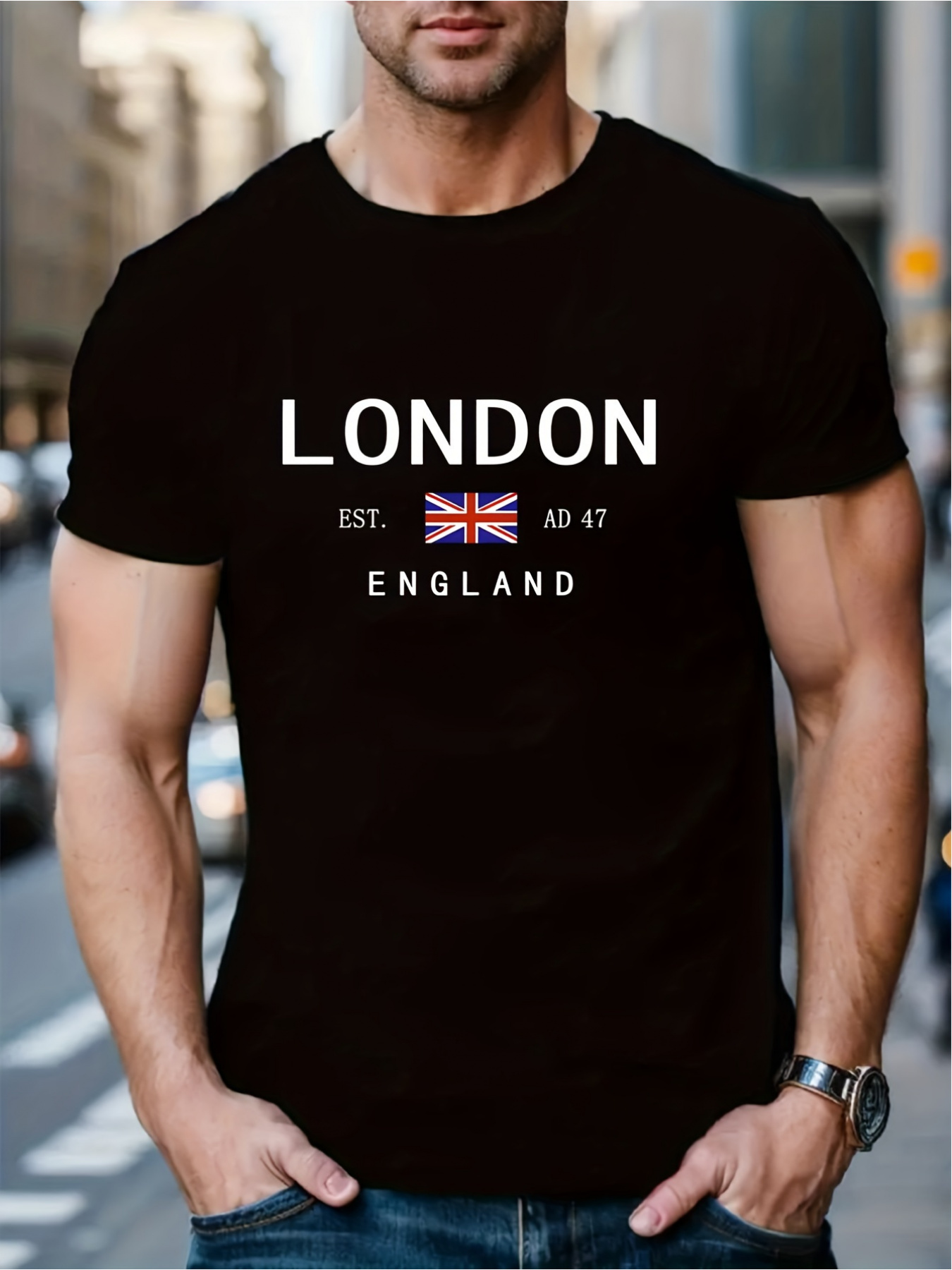 Summer Clothing London - T-shirt imprimé London ENGLAND pour hommes