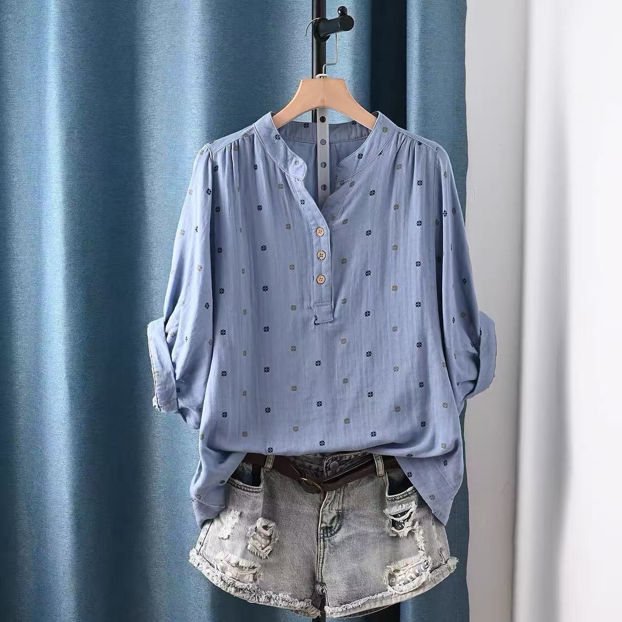 Summer Clothing For Japan - Chemisier femme 2026 en coton japonais