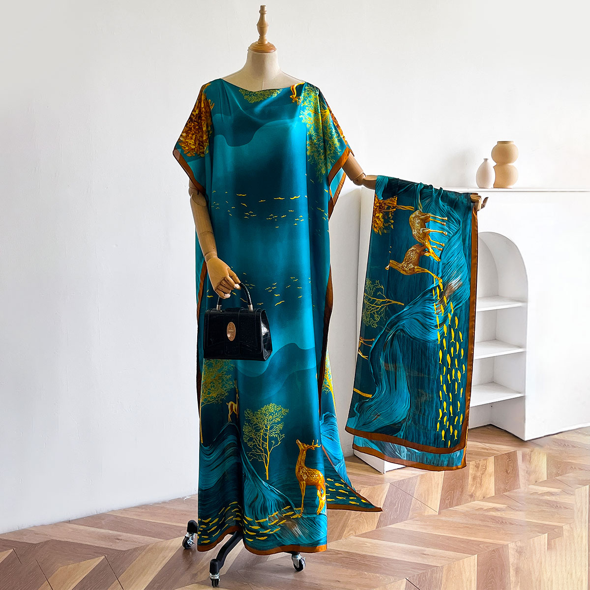 Summer Clothing For Older Women - Châle long pour femme, style Dubaï,