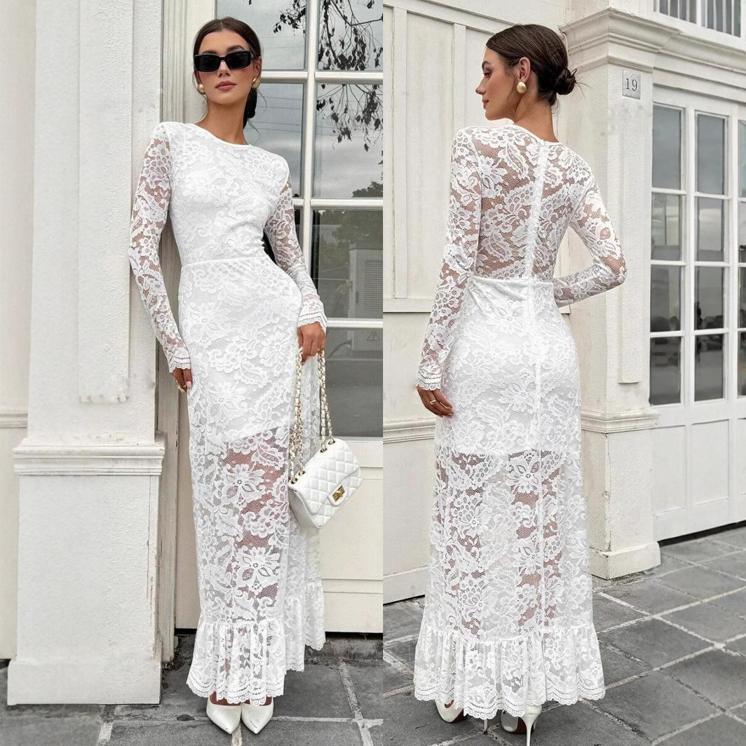 Robe longue en dentelle à manc - Summer Clothing New Look avis et prix
