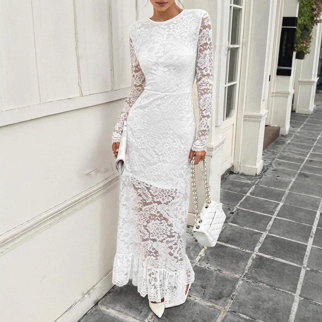 Robe longue en dentelle à manc - Summer Clothing New Look avis et prix