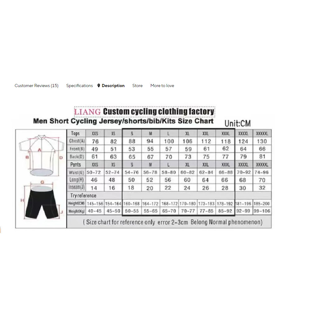 Ensemble de maillot de cyclism - Summer Clothing Australia avis et prix